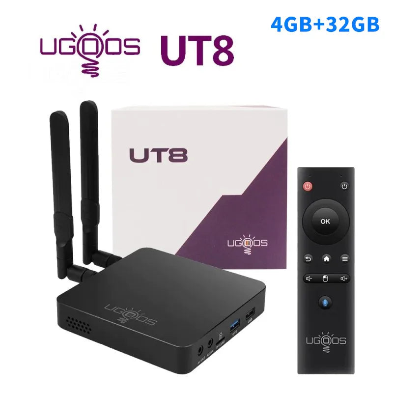 NEW Arrivals UT8 PRO TV Google YouTube BOX Android 11.0 DDR4 8GB RAM 64GB ROM RK3568 WiFi6 Media Player BT Voice Remote UT8 4G 32G Set Top Box