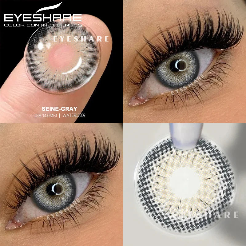 15 Colors/Styles 1 Pair New Natural Color Contact Lenses Brown Lenses Beauty Fashion Gray Pupils Lens Blue Lenses with High Quality Lens Eyewear Accessories Beauty Salon Supplies