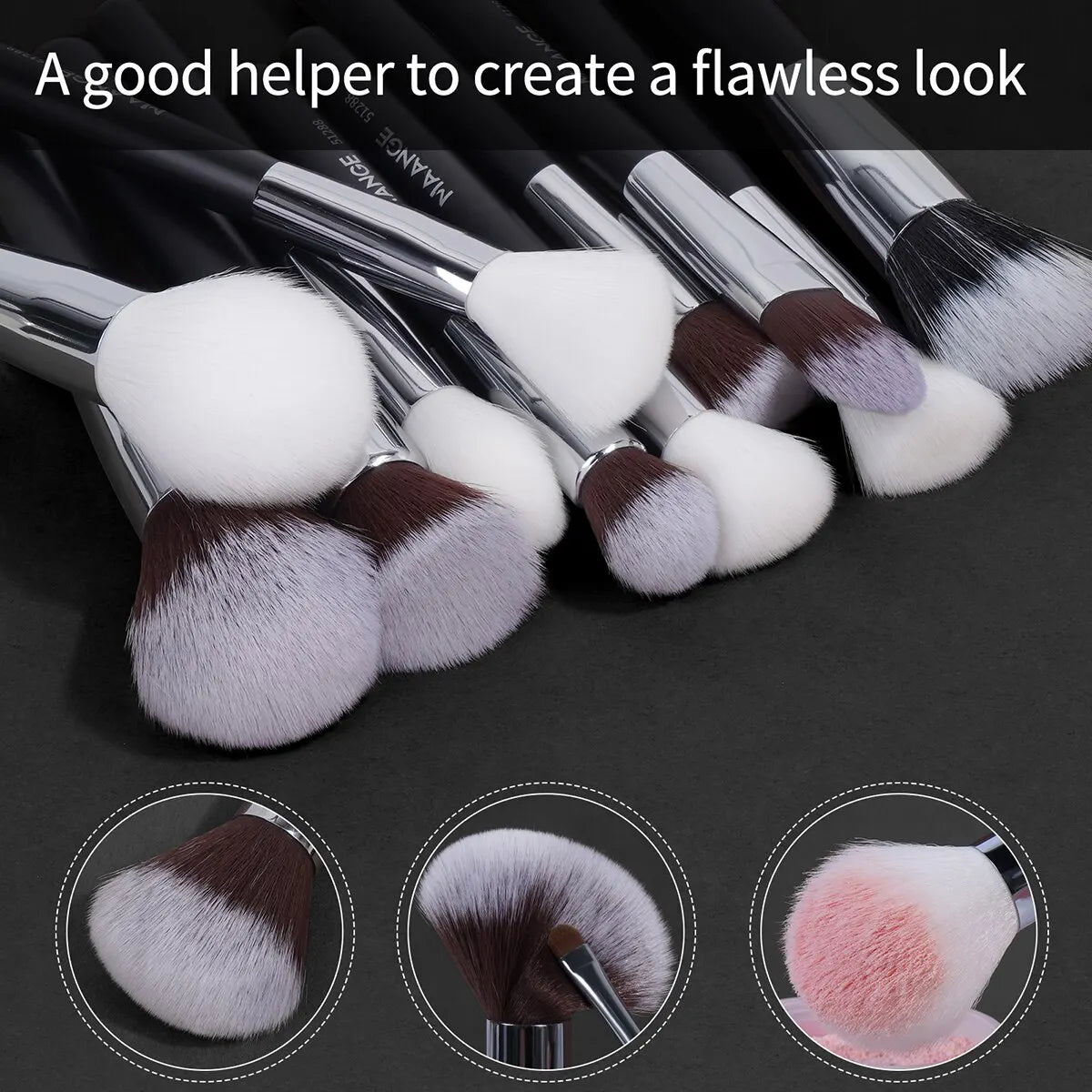 30PCs Professional Makeup Brushes Set Cosmetic Beauty Tools Foundation Eyeshadow Concealer Blend Brushes Fluffy Bristle Powder