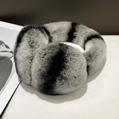 NEW Arrivals 8 Colors 100% Real Rex Rabbit Fur Earmuffs for Women Girls Winter Snow Outerwear Ear Warmers Soft Warm Furry Ear Muffs for Cold Weather Ladies Luxury Fashion Apparel Accessories