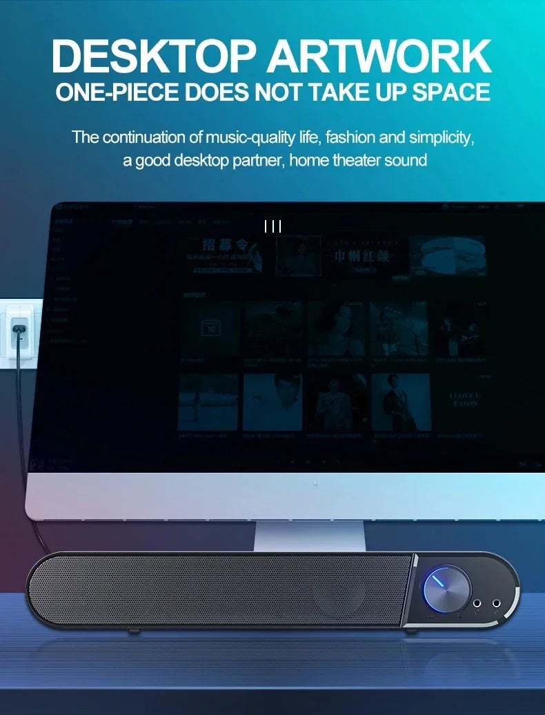 NEW Arrivals Top Quality 4D Wired Bluetooth Computer Speaker Surround Sound Desktop Speaker HiFi Stereo Subwoofer With Mic For Laptop PC TV Aux Speaker