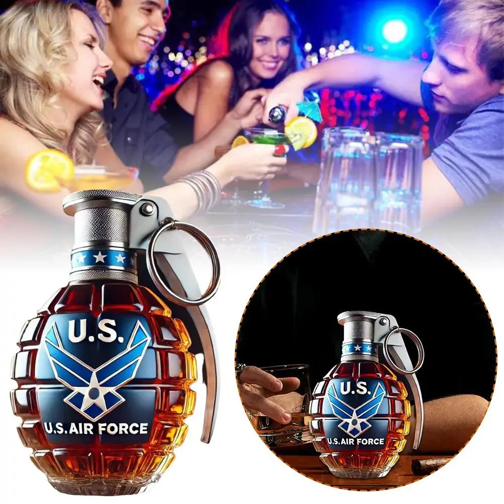 NEW Military Hand Whiskey Bottle Engraved Hand Shape Whiskey Glass For Bar Office Home Decor Wine Cocktail Bottle Statue Decoration