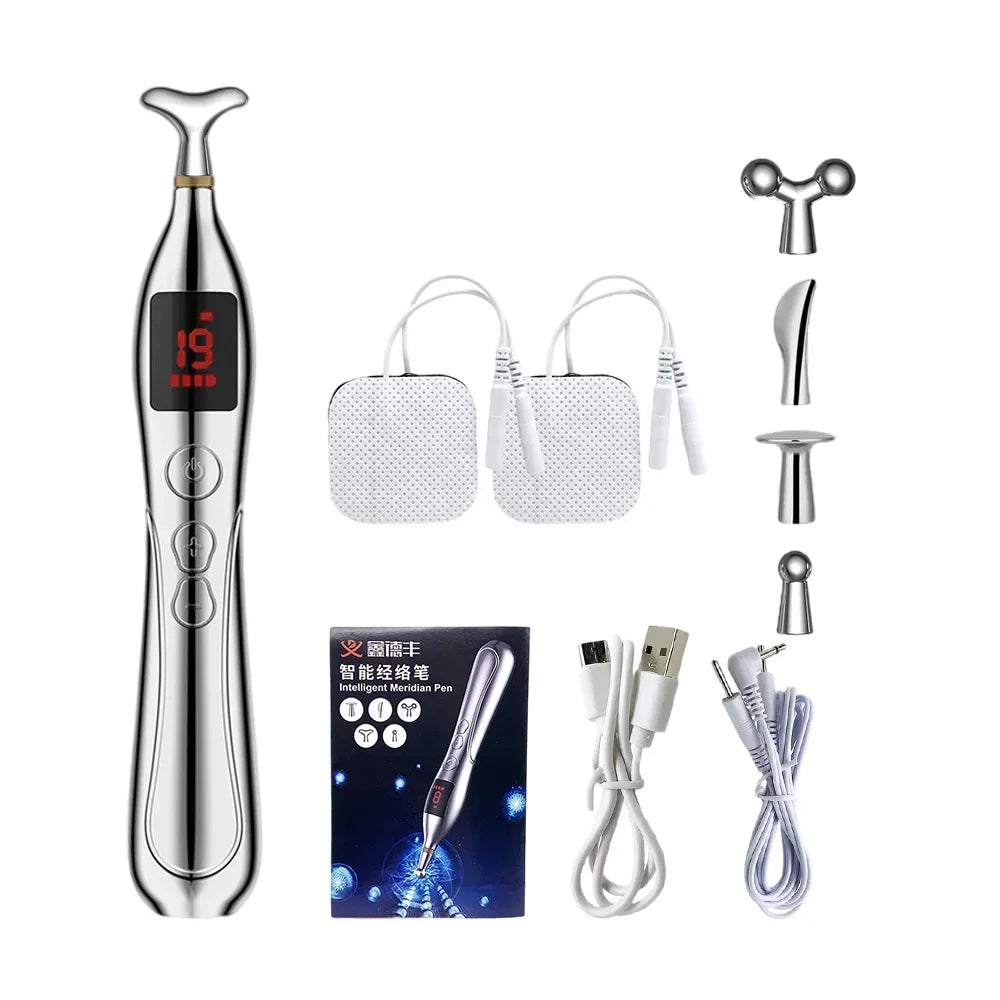 NEW Arrivals Intelligent Electronic Acupuncture Pen Electric Acupuncture Physiotherapy Pulse Massager Muscular Pain Relief Muscle Relax Stimulation Health Care Supplies