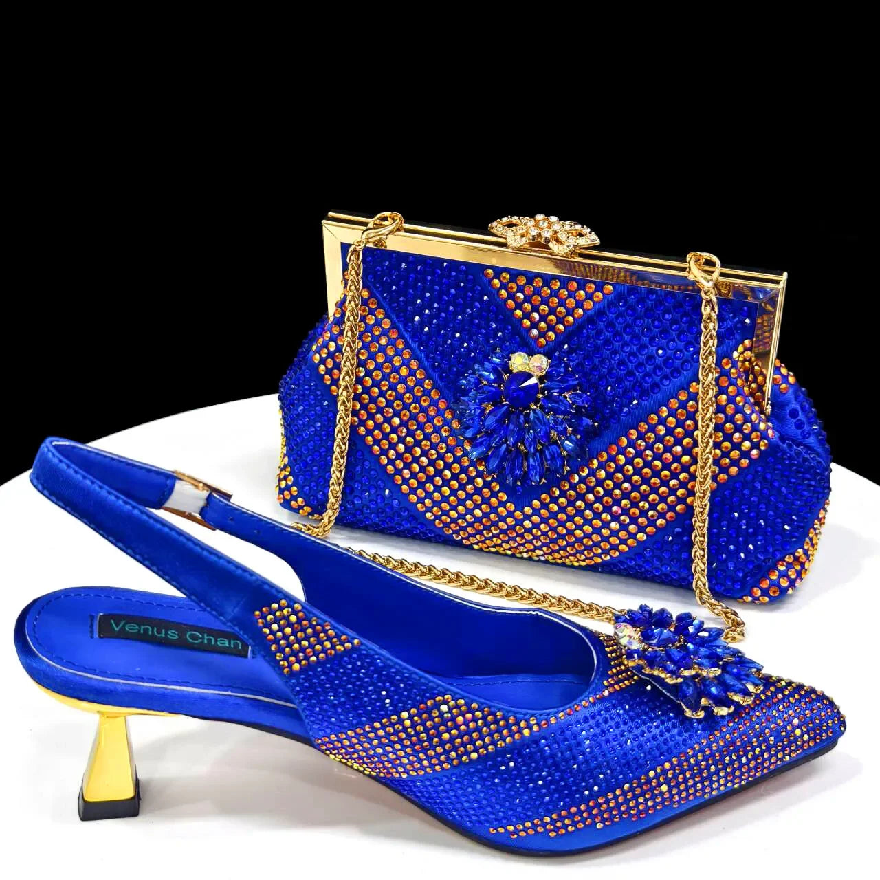 NEW Arrivals 8 Colors Italian Design Rhinestone Luxury Wine Colour Pointed Toe Shoe & Bag Matching Set Women's High Heels Night Club Business Dinner Evening Wedding Birthday Party Ladies Luxury Fashion Apparel Accessories Set