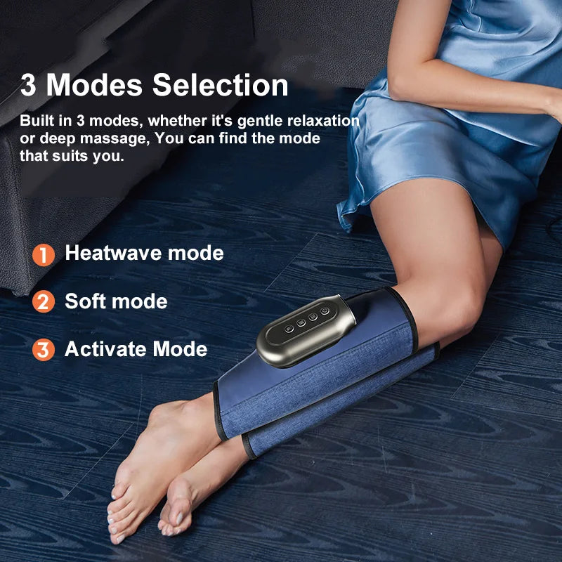 Electric Pressotherapy Calf Massager With Heating Charging Vibration Kneading Compression For Pain Relief Foot And Leg Machine