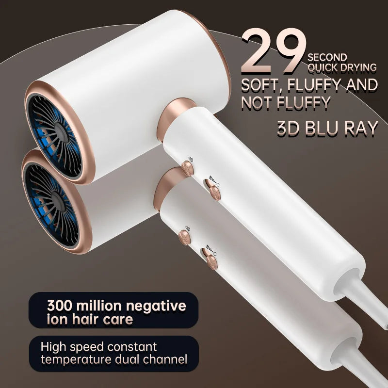 NEW BRAND from Japan  Professional High-Speed Hair Dryer 2400W High-Power Silent EU/UK Plug Household Hair Salon Hair Dryer Hair Care Accessories
