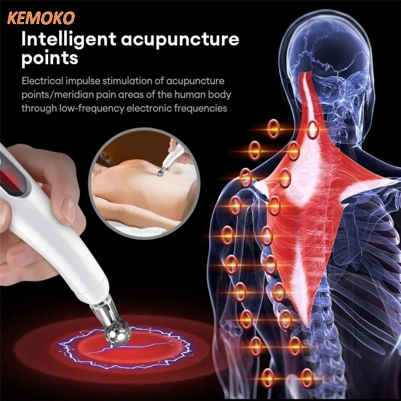 NEW Arrivals 5 IN 1 Set Electronic Acupuncture Massage Pen Smart Pulse Meridian Energy Pen Pain Relief Microcurrent Pulse Muscle Massage Stick Kit Health Care Supplies