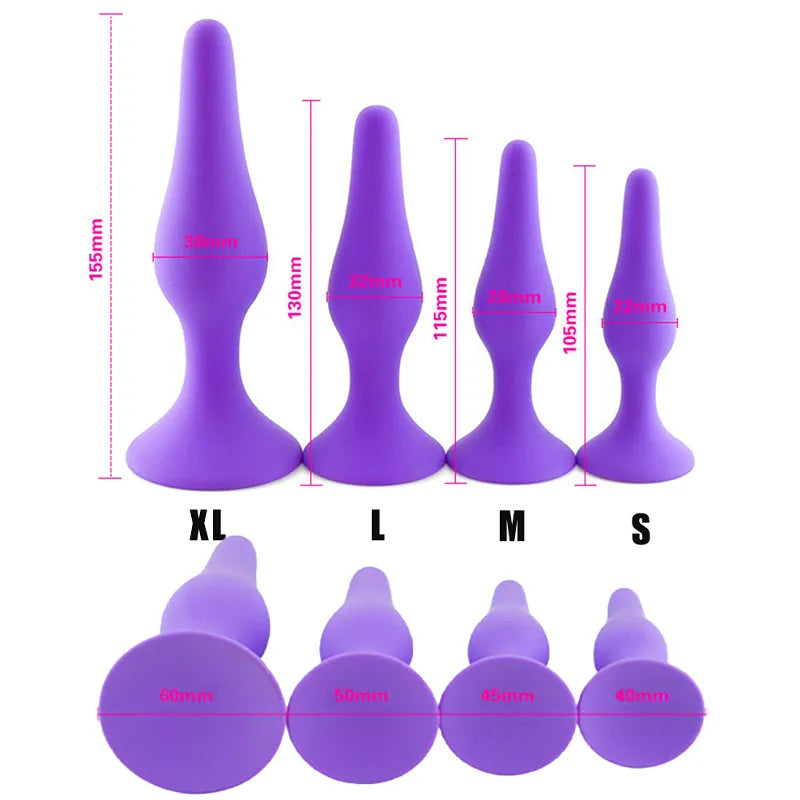 S/M/L/XL Silicone Anal Plug Butt Plug Anus Stimulation Prostate Massage Sex Toys for Women Men Gay Anal Dilator Sex Shop Bdsm