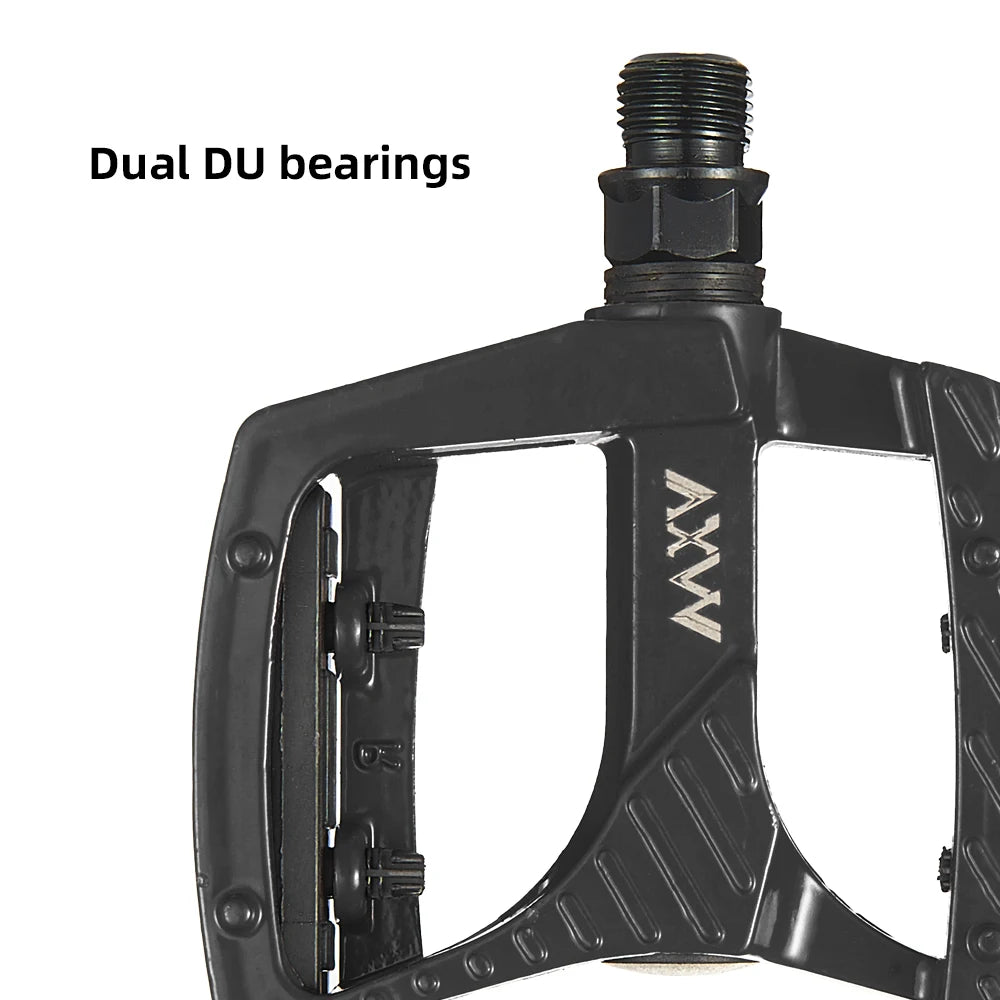 NEW Arrivals Bicycle Aluminum Alloy Anti-Slip MTB Bike Ultralight Pedal Dustproof Waterproof Seal Double DU Flat Professional Pedals Cycling Parts Accessories