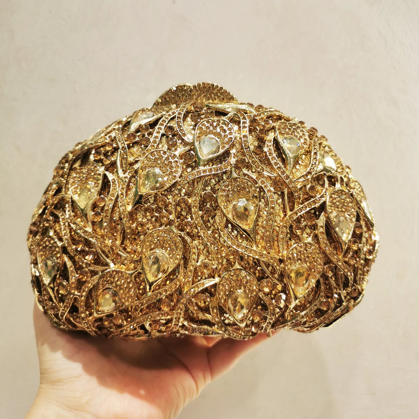 NEW Luxury 16 Styles Women Dark Gold Stones Clutch Bags Lady Evening Bag Bridal Rhinestone Handbags Wedding Dinner Business Dinner Purse Girls Ladies Luxury Fashion Apparel Accessories Clothing Supplies