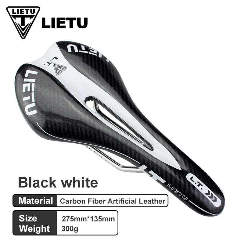 NEW Arrivals 12 Colors Bicycle Carbon Fiber Saddle MTB Road Bike Cycling Silicone Skid-Proof Saddle Seat Silica Gel Cushion Seat Leather Front Seat Mat Bicycles Accessories
