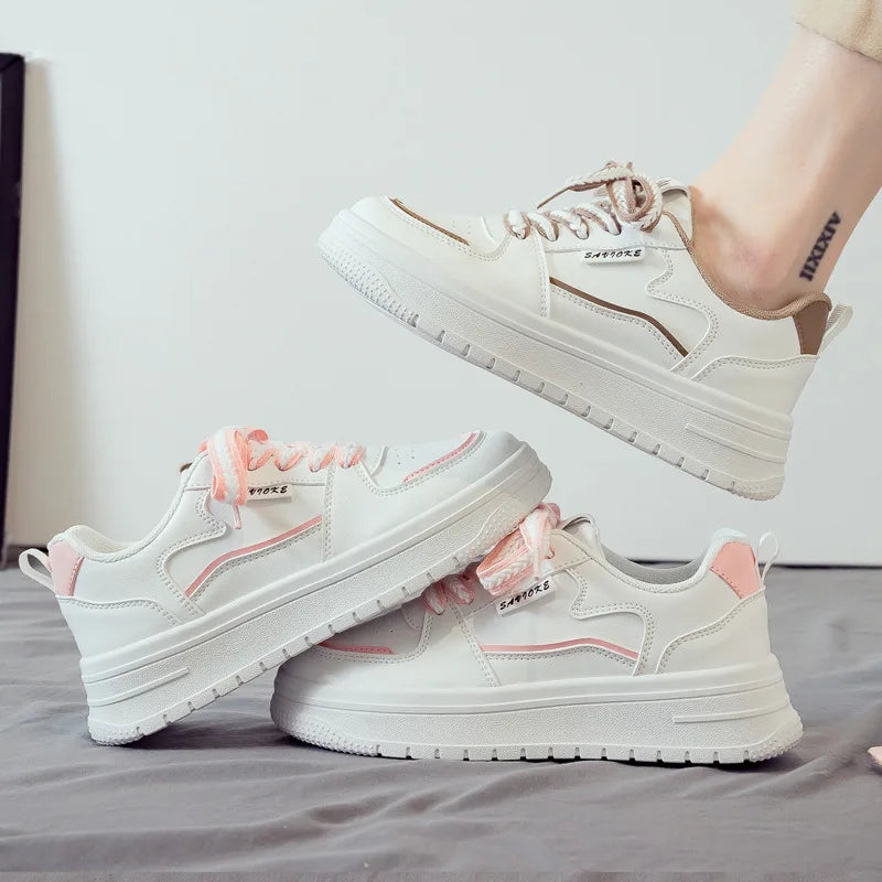 Designer Platform Running Sneakers Women Tennis shoes Woman Walking Chunky Sneakers white Casual Slip on Vulcanized Shoes