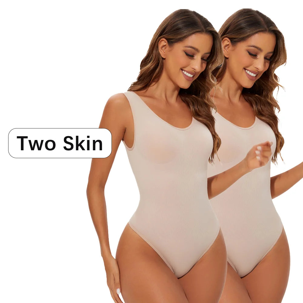 NEW Arrivals 3PCS Set S-2XL Women's Sexy Thong Shapewear Bodysuit Seamless Body Shaper Body Shaping Slimming Wide Shoulder Strap Thong Underwear Shapers