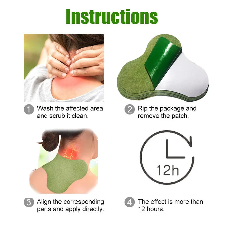 10pcs Self-heating Neck Patches Wormwood Plaster Joint Cervical Spondylosis Body Pain Relief Stickers Rheumatoid Arthritis