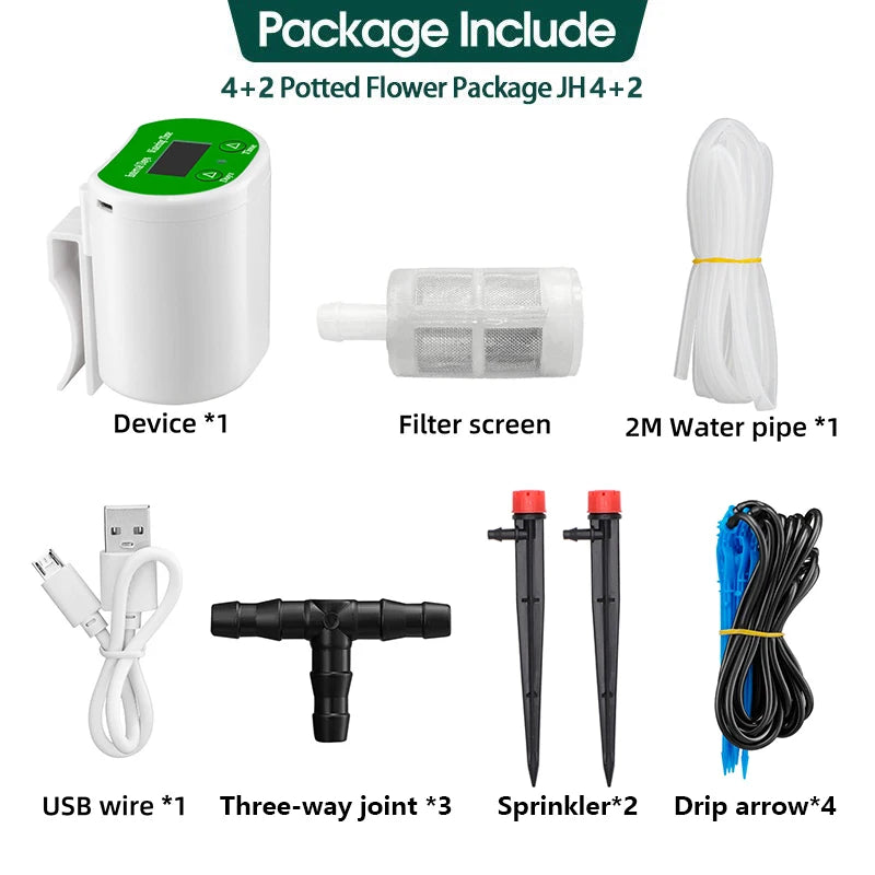 NEW Arrivals 6/10 Potted Flowers intelligent Timed Automatic Flower Waterer, Potted lazy Watering, Drip Water Seepage Water Applicator, Gardening Green Plant Home Indoor Outdoor Garden Supplies