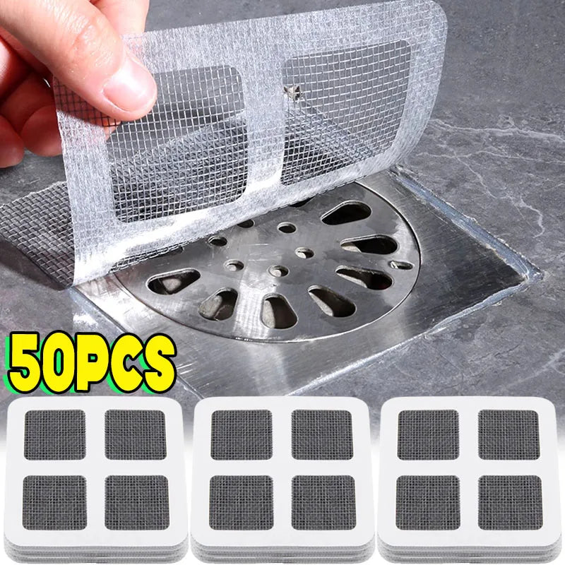 NEW Arrivals Disposable Hair Drain Catcher Mesh Anti-Blocking Filter Floor Drains Sticker Shower Cover Kitchen Bathroom Sink Strainer Stopper