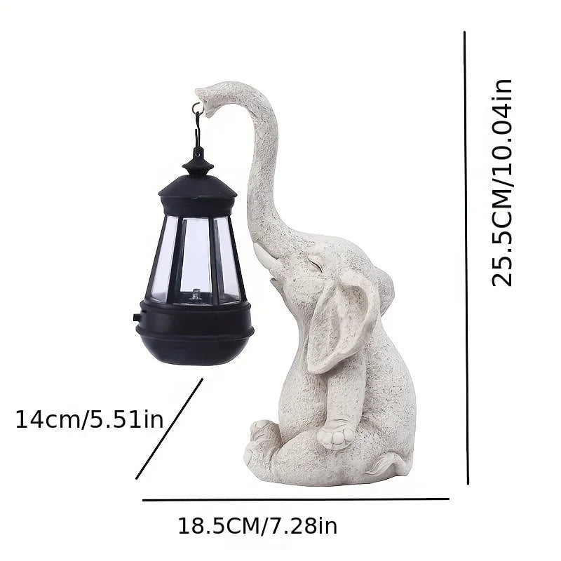 Elephant/Giraffe Statue with Solar Lantern Figures, for Garden/Yard Decoration, Gifts for Women Men Mum Birthday Gift