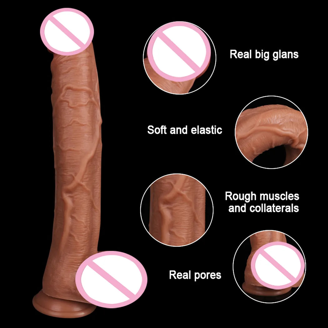 Huge Dildo Realistic Phallus Silicone Penis Suction Cup Skin Feeling for Women Male Masturbator Anal Plug Sex Toys for Adults 18