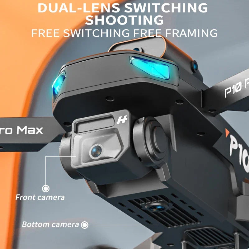 The P10 Drone Comes With A High-Definition Camera And A WiFi FPV High-Definition Dual Folding RC Quadcopter Height Maintainer