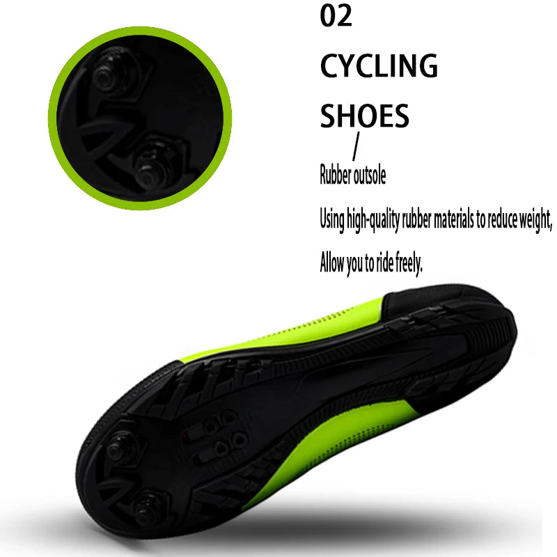 NEW Cycling 41-47 Size Women Men Shoes Bike Sneakers Cleat Non-Slip Men's Mountain Biking Shoes Bicycle Shoes Road Footwear Speed Shoes Sports Apparel Accessories