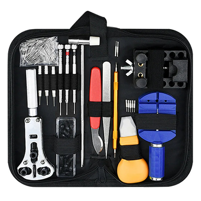 NEW Arrivals 147 Parts Set Watch Repair Tool Kit for Disassembly Installation Maintenance Adjusting Straps Replacing Batteries Jewelry Accessories