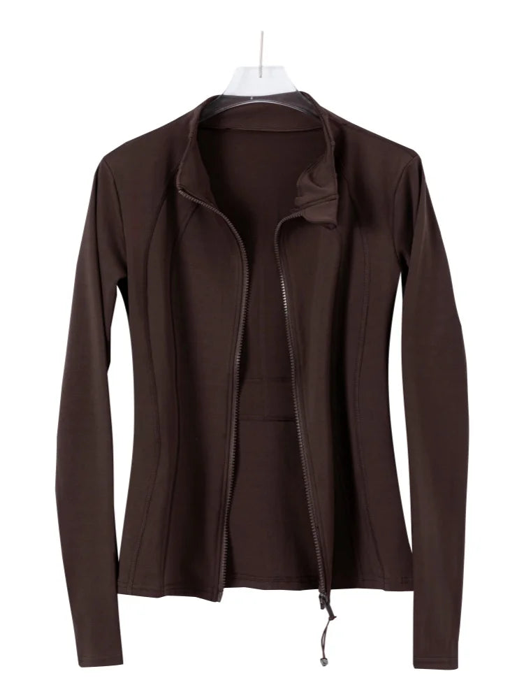 NEW Arrivals Women's Slimming Yoga Jacket; Light and Thin Running Fitness Outfit Professional Pilates Training Sports Top for Autumn Spring Female Sports Apparel Supplies