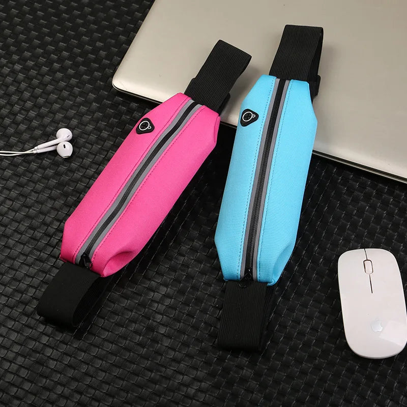 NEW Arrivals Running Belt Waist Bag for Cell Phone Sports Fanny Pack Waterproof Men Women Hidden Gym Bags Pouch Outdoor Travel Hiking Beach Cycling Waist Bags Sports Supplies