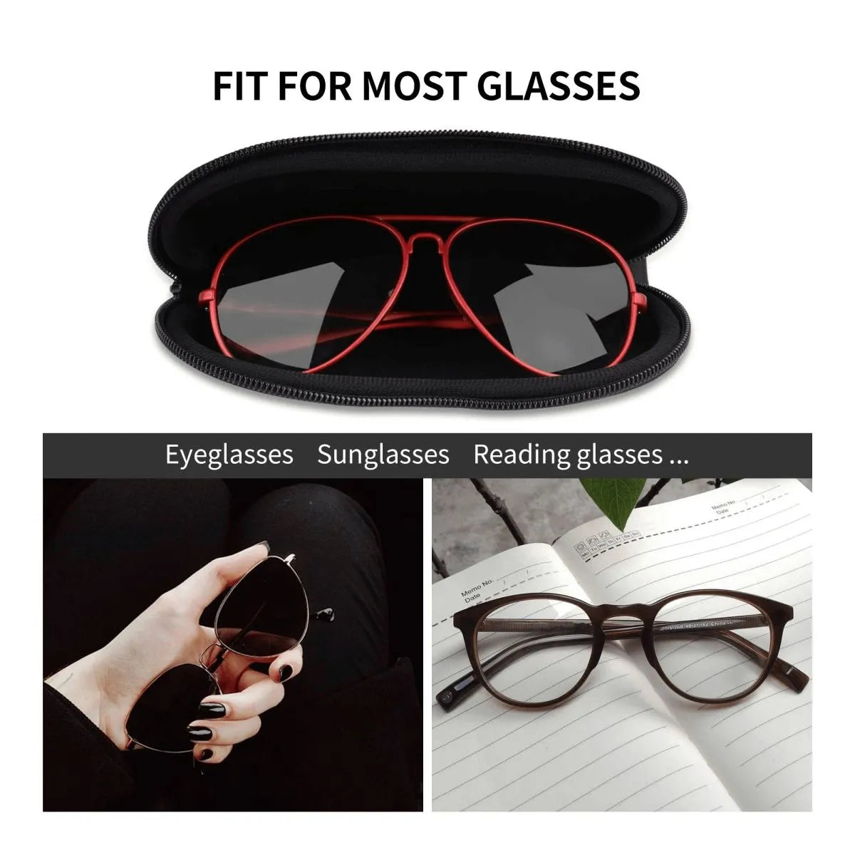 Rainbow Striped Vertical Glasses Case Pride Celebration Daily Zip Sunglasses Pouch Fashion Male Female Eyewear Organizer