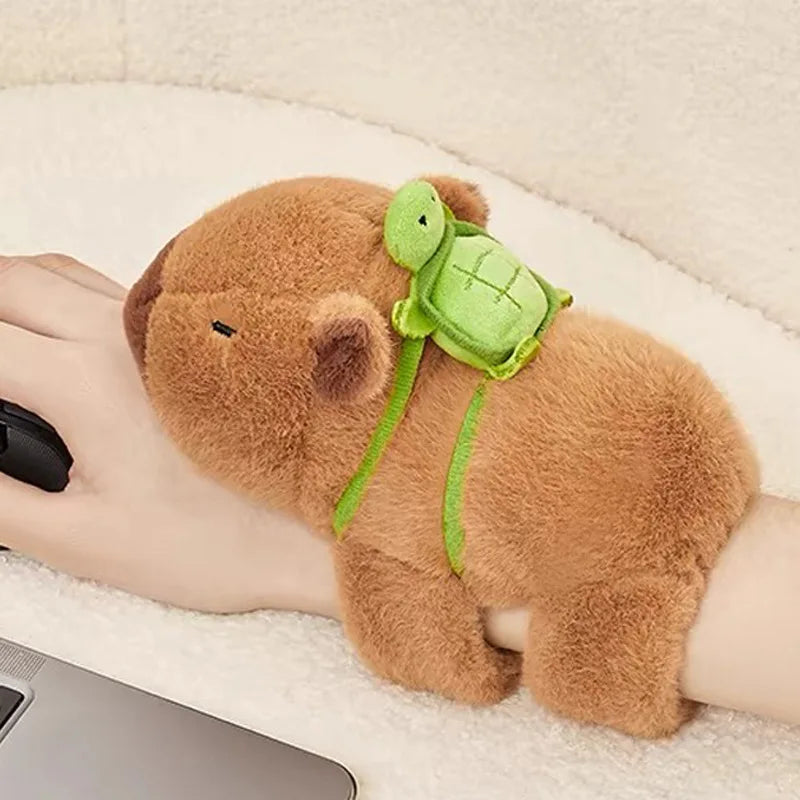 NEW Arrivals 1-10PCS Set Capybara Clap Circle Toys Slap Snap Wrap Wristband Bracelet Capybara Plush Hand Ring Fun Pop Circles Kids Gift
