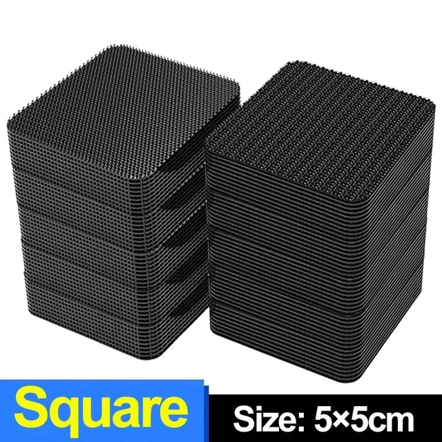 NEW Arrivals 100PCS Set Super Strong Sewing Double Sided Carpet Fixing Sticker Self Adhesive Car Carpet Fixed Patch Fastener Sheets Sofa Floor Foot Mats Anti Skid Grippers