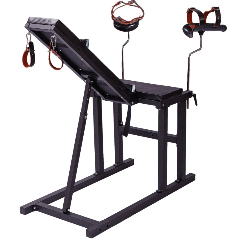 SM Sex Chair with Machine BDSM Bondage Sex Furniture Slave Training Forced Split Leg Toys Restraint Stool Adult Games Products
