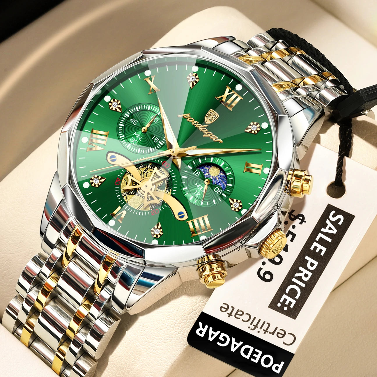 Low Price Sales are Limited Luxury Men Watch Top Original Waterproof Luminous Chronograph 13 Colors Man Wristwatch Stainless Steel Quartz Men's Watches Luxury Gift for Boyfriend Husband
