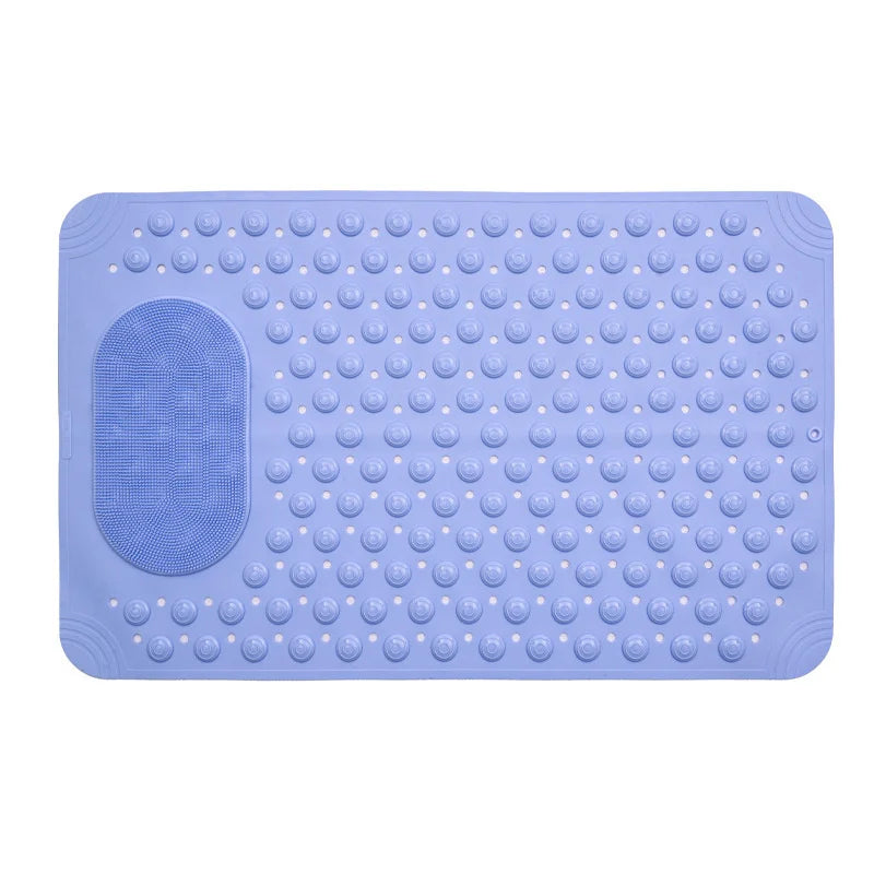 NEW Arrivals 5 Colors 60x90CM Bathroom Non-Slip Mat Solid Color Massage Mat Home Anti-Slip Suction Cup Carpet Waterproof Dirt-Resistant Toilet Hotel Floor Mat