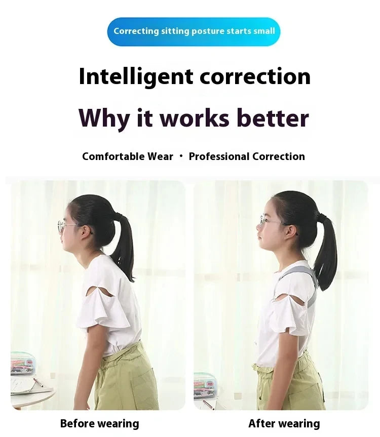 NEW Arrivals 10PCS Set Smart Posture Corrector Rechargeable Back Brace 8 Shape Vibration Reminder 400mAh Battery for Work Study Office Home Kids Sitting Back Corrector