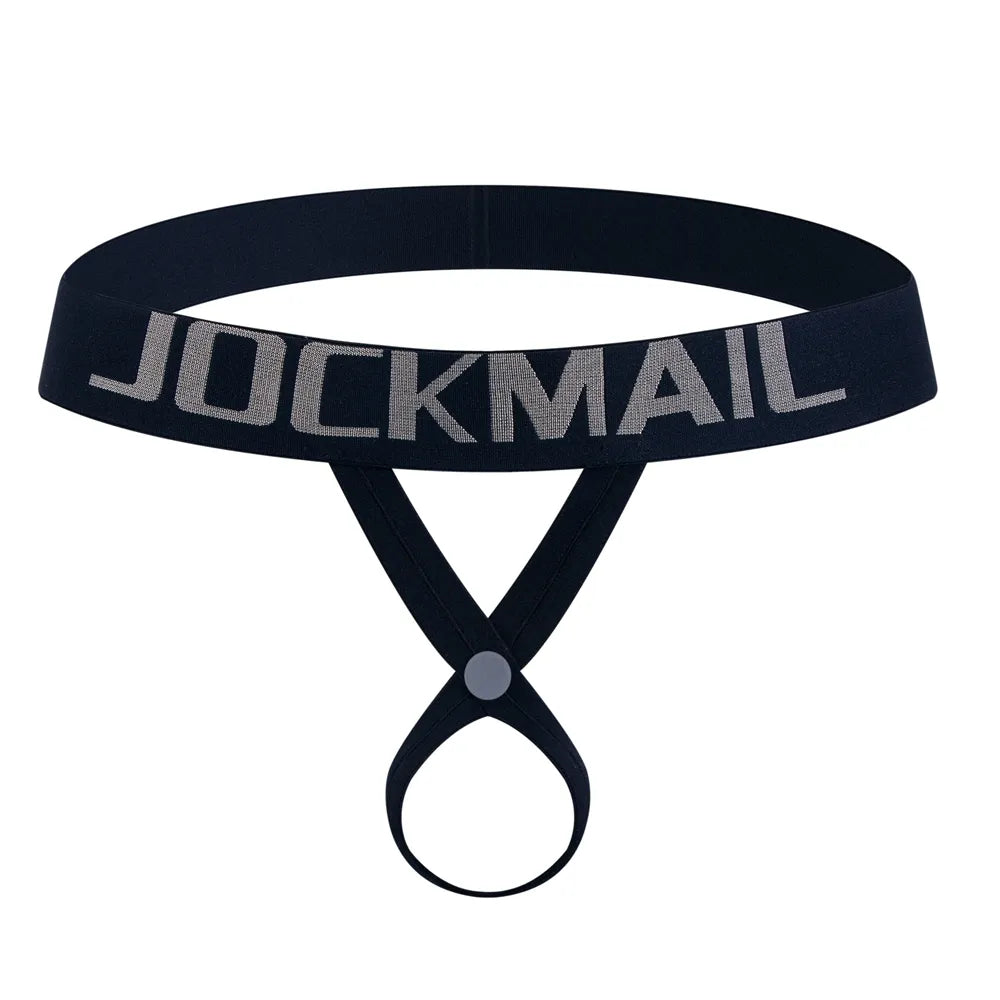 Adult Cockstraps Men Jockstrap Panties Sexy Thongs G String Adjustable Mobile Buttons Ring Penis Cockring Gay Underwear Thong Lingerie