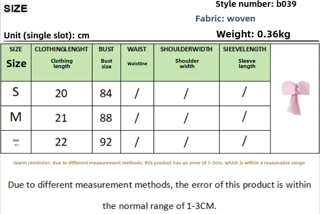 NEW Arrivals Spring Summer Cross Asymmetrical Butterfly Knot Women's Top Cross-Border Mixed Fabric Vest Strapless Clothing