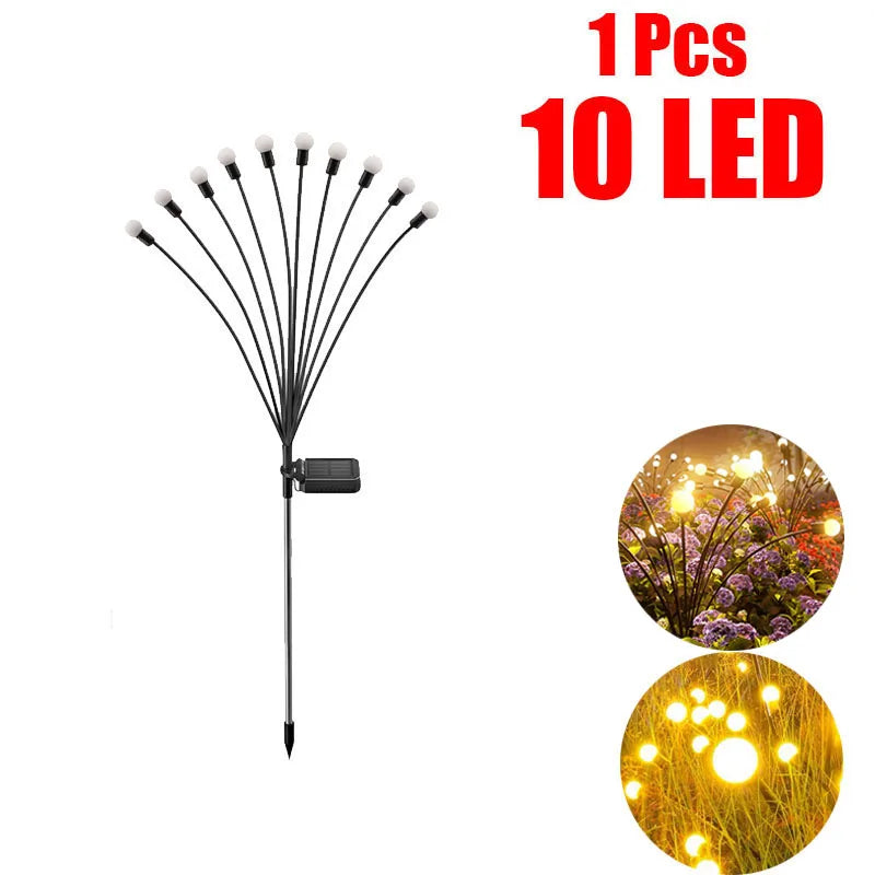 Solar LED Light Outdoor Garden Decoration Landscape Lights Firework Firefly Lawn Lamps Country House Terrace Balcony Decor Lamp