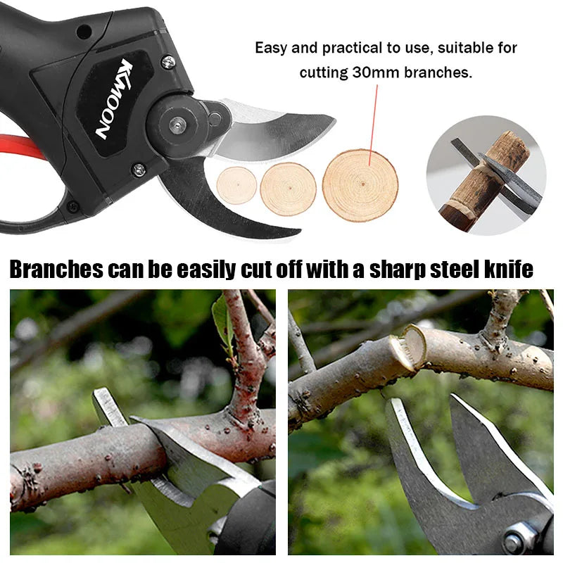 10Pcs/Set Portable Mini Electric Saw Fruit Tree Cordless Electric Garden Scissors Rechargeable Tools Scissors And 4inch Chainsaw