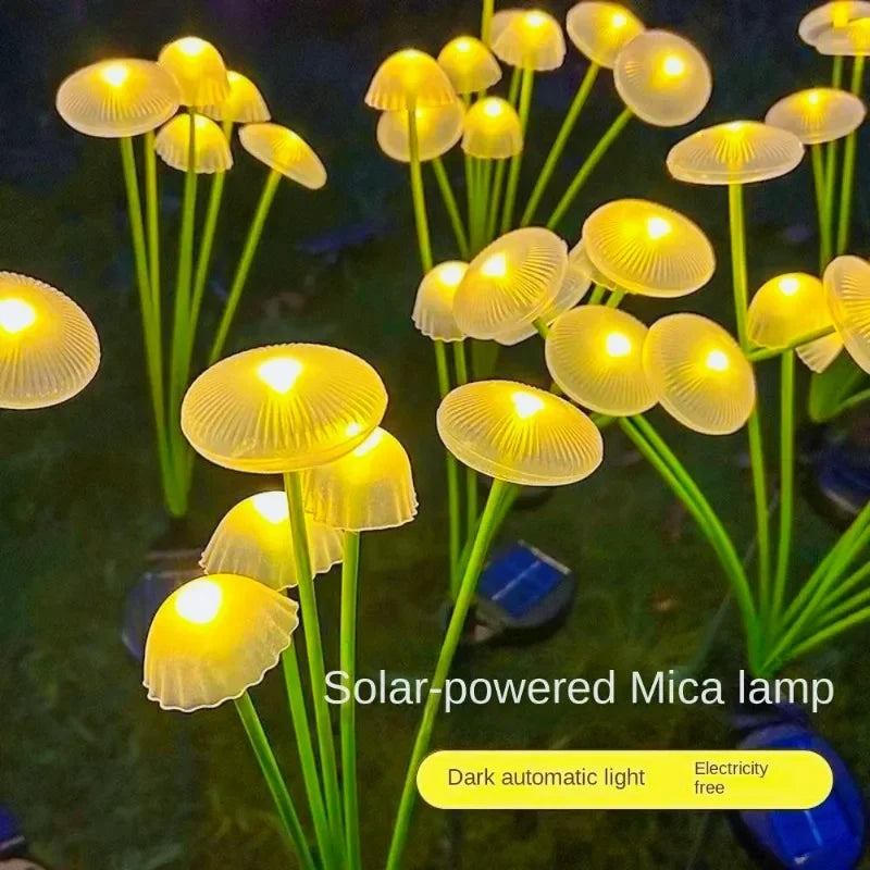 NEW Solar Garden Lights 2 Modes LED Solar Mushroom Lights Waterproof Decor Yard Patio Pathway Jellyfish Lamp Atmosphere for Garden Decoration