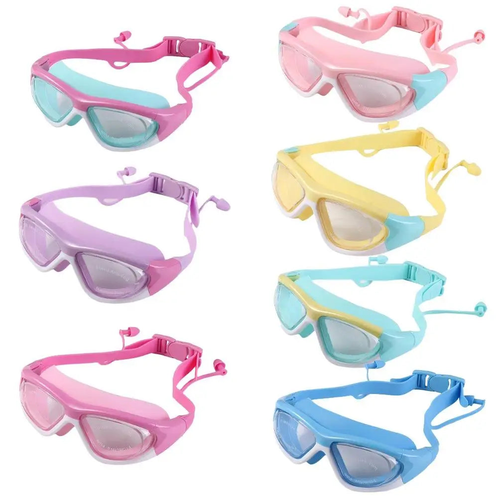 NEW Sports Eyewear Earplug Silicone Anti-Fog UV Protection Waterproof Swimming Glasses Underwater Goggles Swim Goggles Swim Eyewear