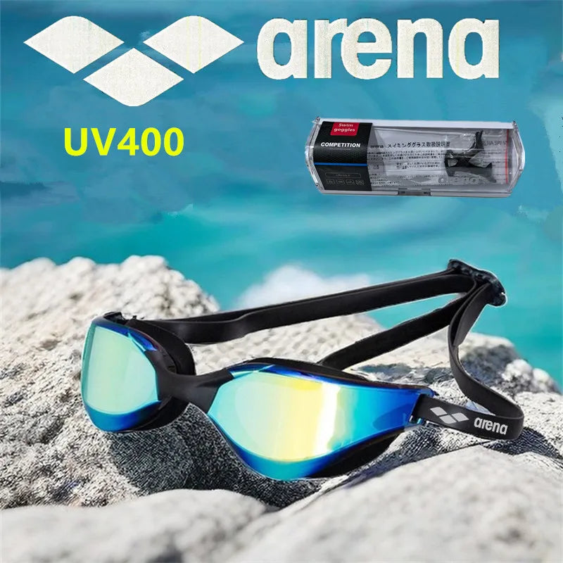 NEW Arrivals 2PCS Set 100% Original ARENA Professional Swimming Racing Goggles High-Definition 7 Colors Waterproof Anti-Fog UV400 Competition Training Swimming Top Quality Goggles