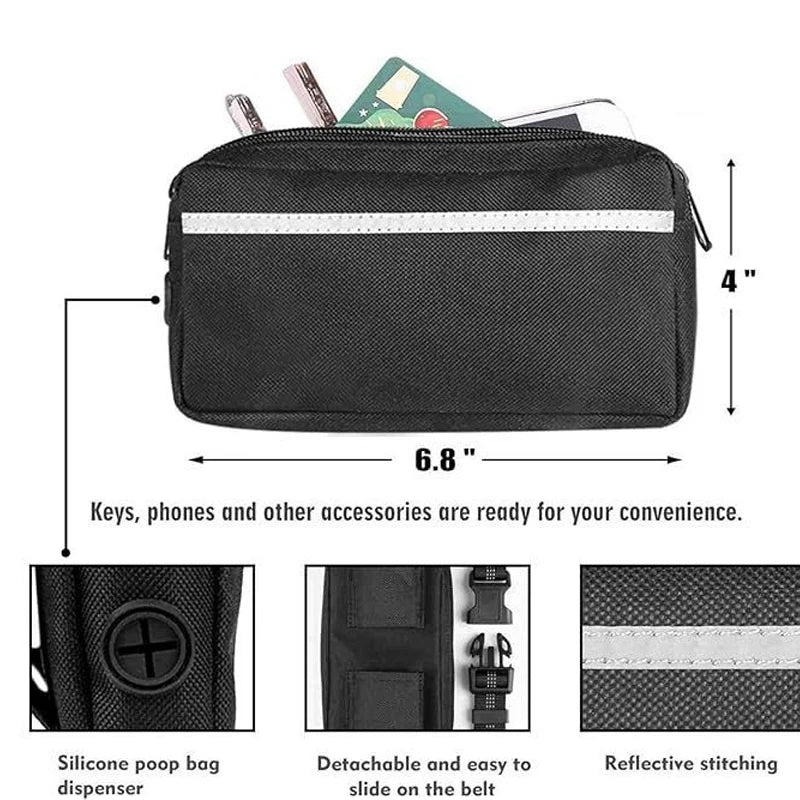 NEW Arrivals 2 in 1 Set Multifunctional Sports Waist Bag Extended Hands Free Leash Adjustable for Dog Outdoor Walking Hiking and Leash Pet Running Leash with Waist Bag Pets Supplies