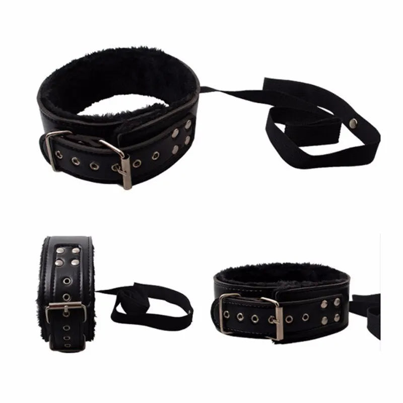 Role-playing 10 PCs BDSM Adult Sex Plush Cuff Lace up Drawstring Sexy Bedding Strap Couple Sex Toy Set Popular