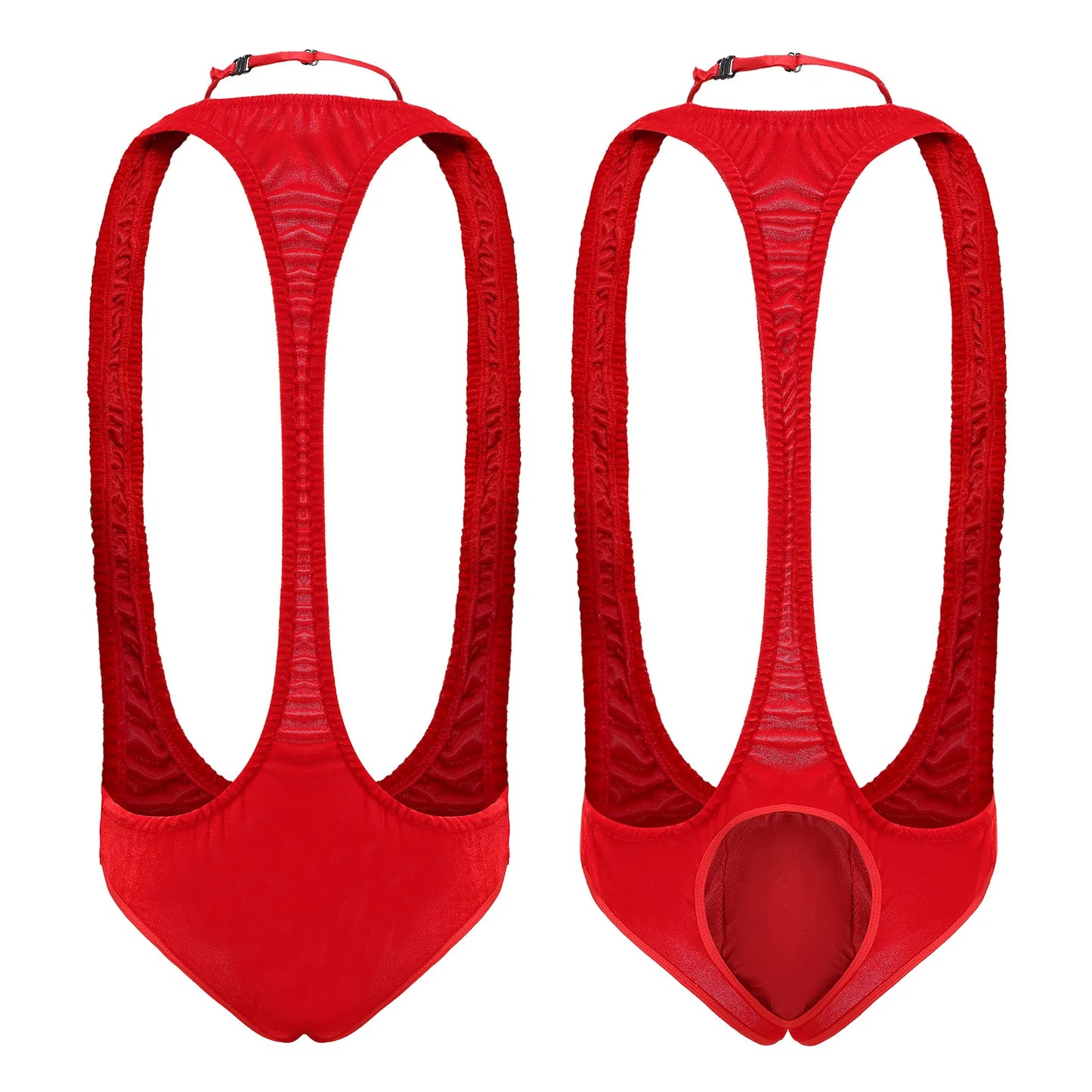 2 x Men's Christmas Clothing One-piece Underwear Sexy Bodysuit Costume Xmas Lingerie Santa Claus Mankini