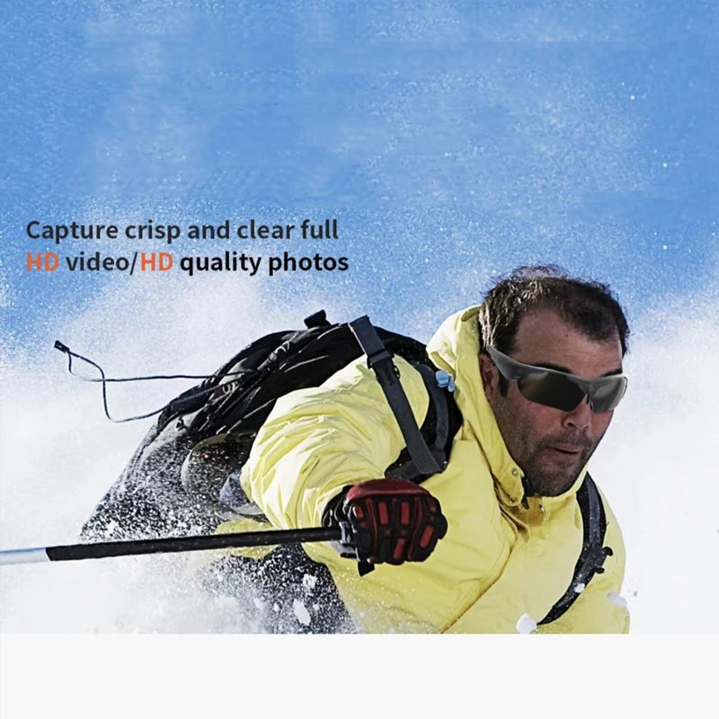 NEW Black Xiaomi Mini 1080P FPV Eyeglasses Video Shooting HD Camera with MIC Wi-Fi Intelligent Headset Glasses Outdoor Sports Video & Sound Recording 20 Languages Cycling Bikes Security Accessories