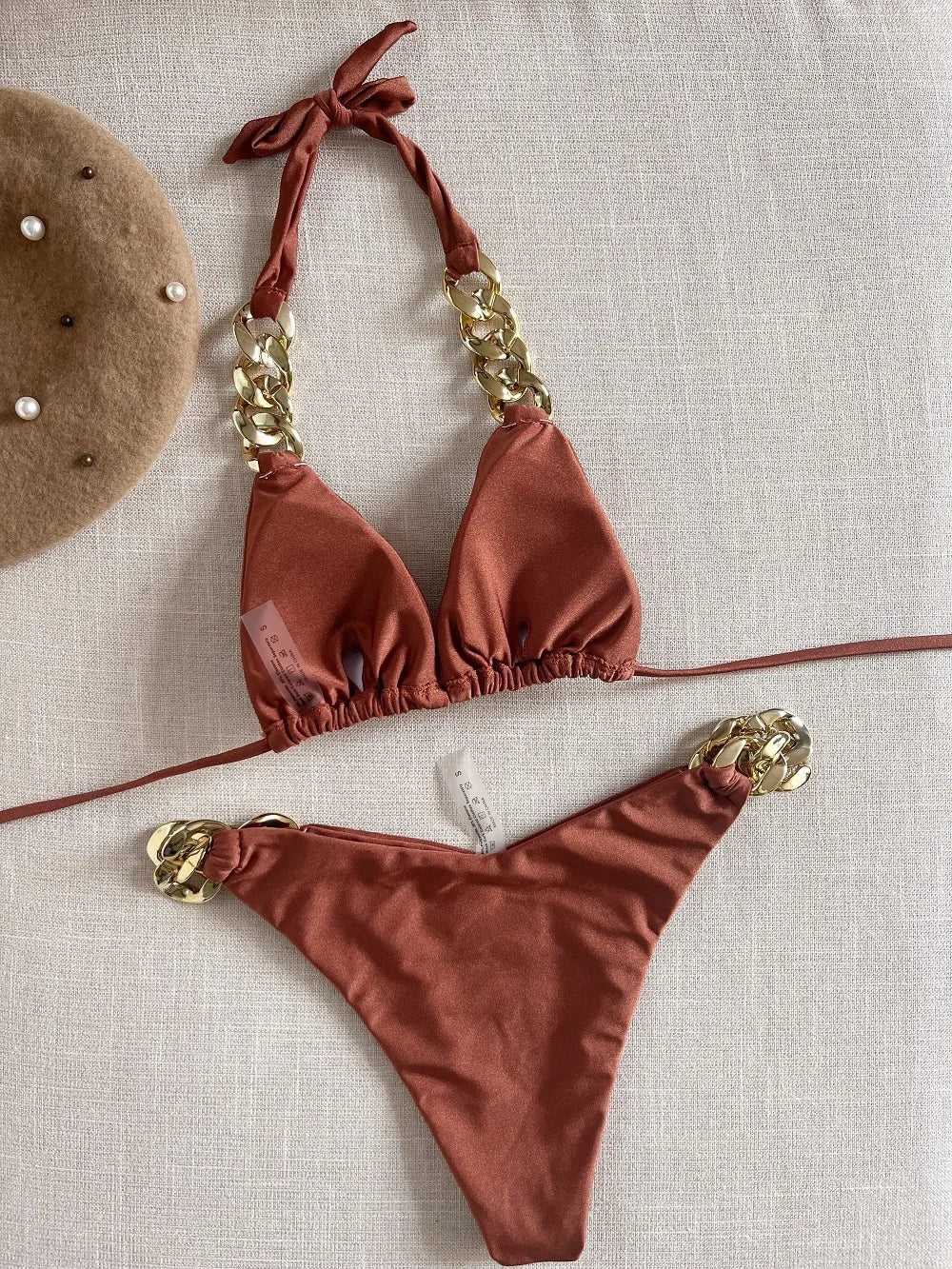 New Sexy Bikini Triangle Bathing Suit for Women Brazilian Bikini Set 2-piece Halter Swimwear Push Up Swimsuit