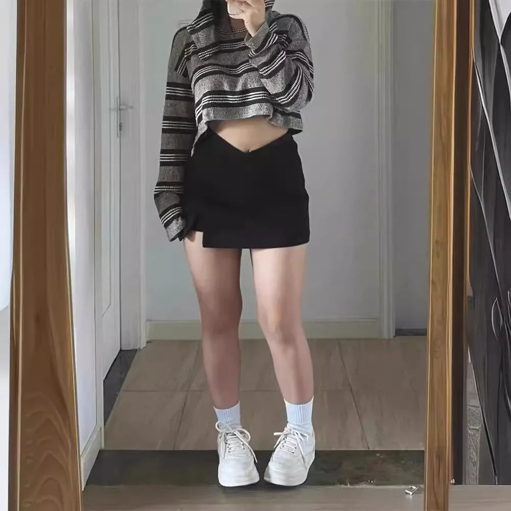 NEW Arrivals S-4XL Plus Size Sexy Hot Mini Skirt New Style Women's Summer Pear Shaped Slimming Black Skirt A- Line Flattering Body Shape Revealers Girls Sexy Streetwear Clothes