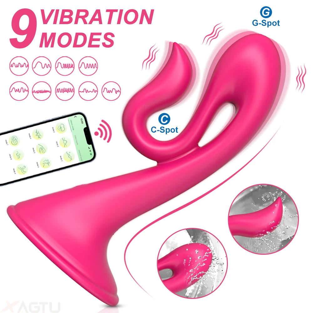 Wireless Powerful G-Spot Clitoral Stimulator Vibrator APP Controlled Clitoral Nipple Vagina Massager Female Masturbator Sex Toy