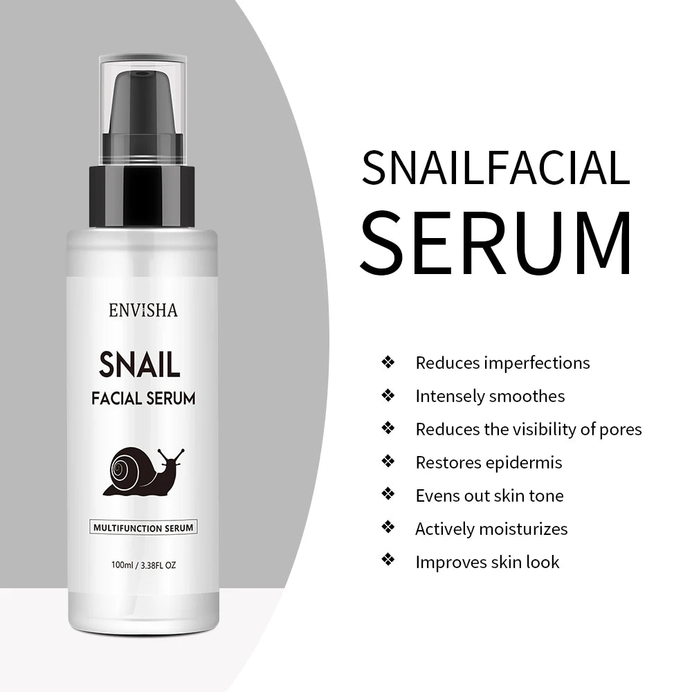 ENVISHA Snail Collagen Face Serum Facial Firming Skin Care Anti-aging Wrinkle Moisturizing Whitening Beauty Health Shrink Pores