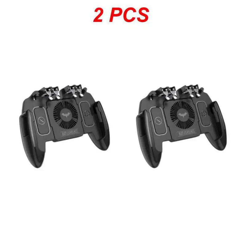 1~5PCS Mobile Joystick Controller Turnover Button Gamepad for PUBG iOS Android Six 6 Finger Operating Gamepad With Cooling Fan